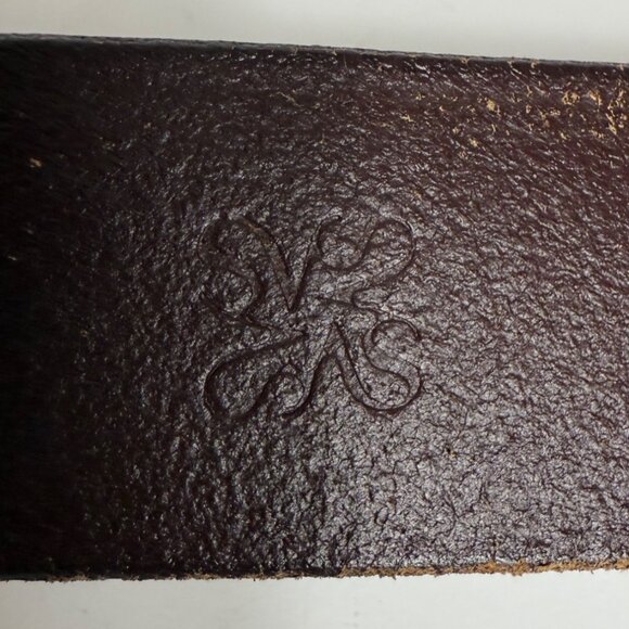 Simply Vera Wang Leather Belt Size M Brown Double Prong VTG Military Style Rare - Picture 13 of 16